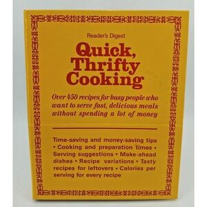 1985 Reader's Digest Quick Thrifty Cooking 450+ Recipes Spiral Cookbook Vintage